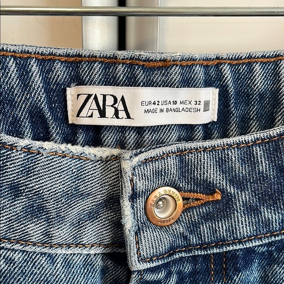 ZARA Z1975 High Waist Wide Leg Jeans, Size 10 - Picture 5 of 11